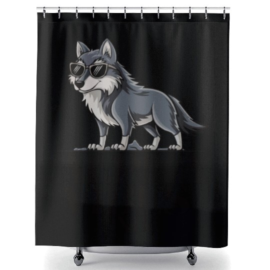 Beautiful gift idea funny quote design Alpha Wolf Shower Curtains