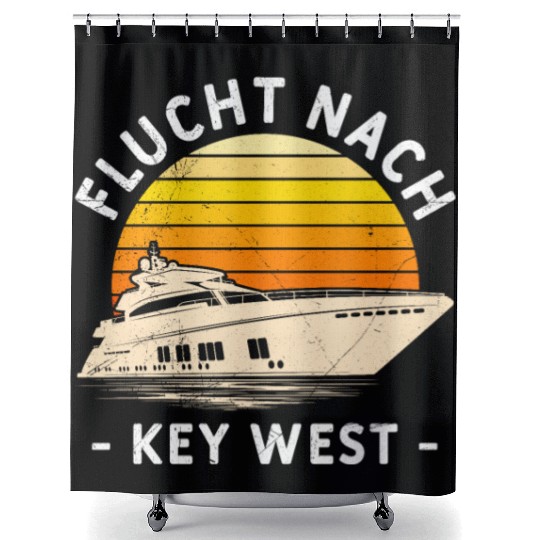 Florida ESCAPE TO KEY-WEST Sailing Florida Shower Curtains