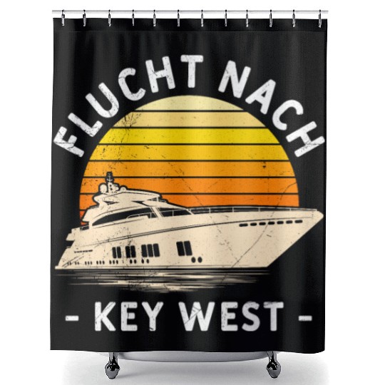 Florida ESCAPE TO KEY-WEST Sailing Florida Shower Curtains