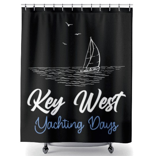 KEY-WEST FLORIDA YACHTING DAYS Sailing Outfit Shower Curtains