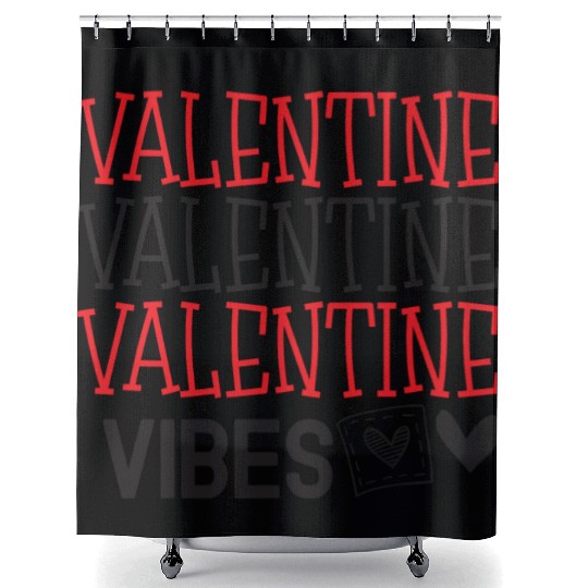 Valentine Vibes Shower Curtains