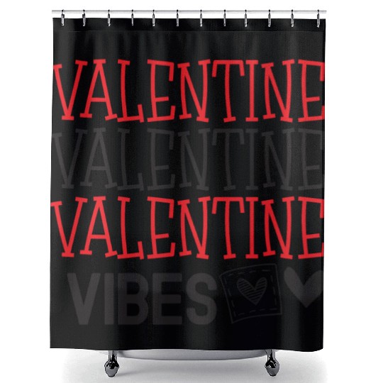 Valentine Vibes Shower Curtains