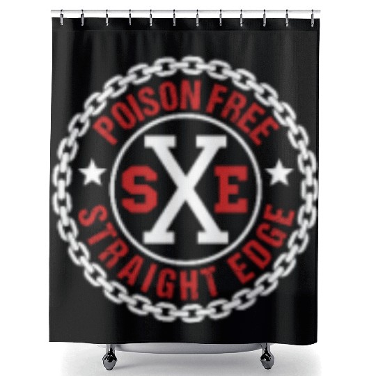 Vegan, Drug Free, Hardcore Punk Straight Edge Shower Curtains