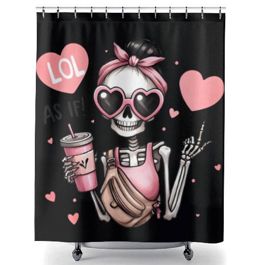 Happy Valentines, Valentine Retro Shower Curtains