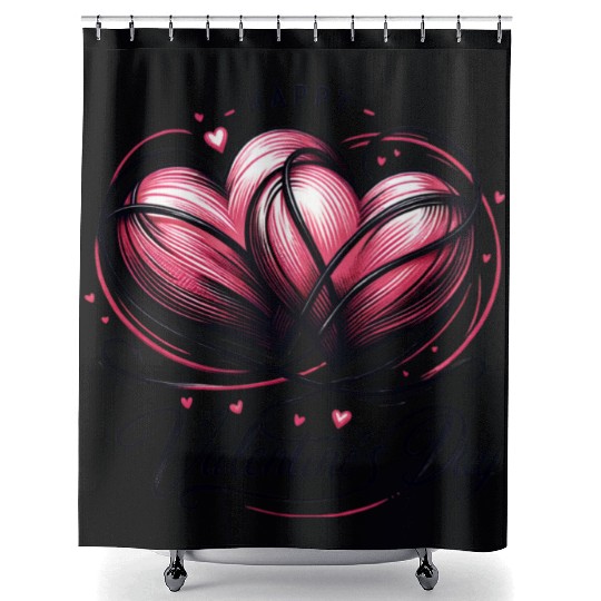 Happy Valentines Day Shower Curtains