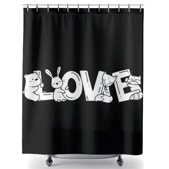Valentines Day, Valentine Retro Shower Curtains