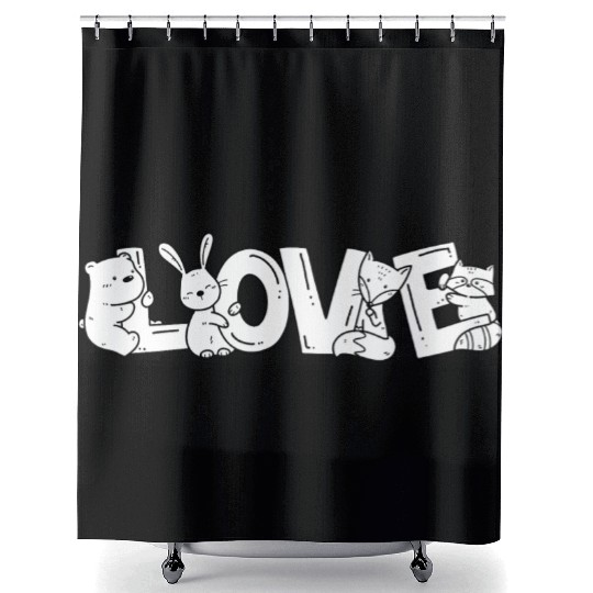 Valentines Day, Valentine Retro Shower Curtains
