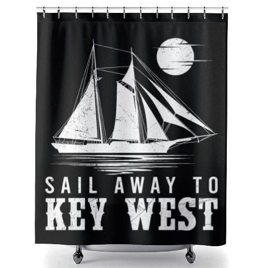 Florida SAIL AWAY TO KEY-WEST Florida Keys Shower Curtains