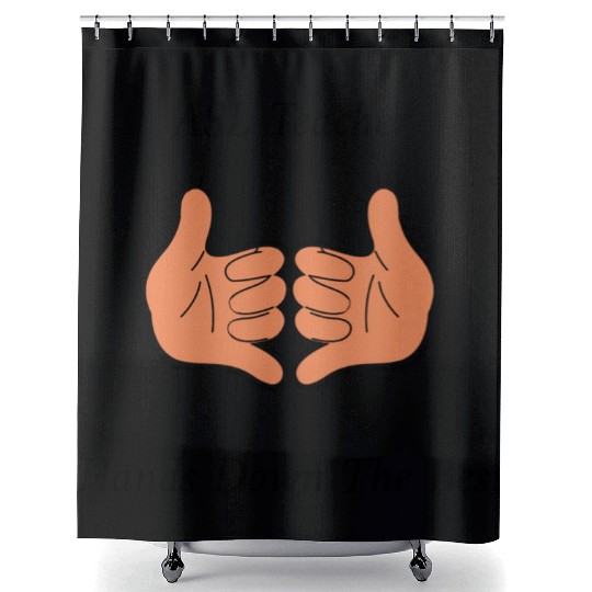 ASL Teacher Hands Down The Best ASL Teacher Shower Curtains