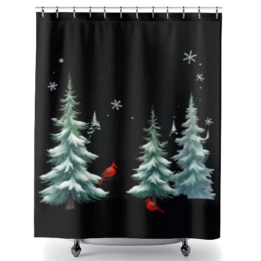 season's greetings Shower Curtains