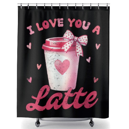 I love you a Latte Shower Curtains