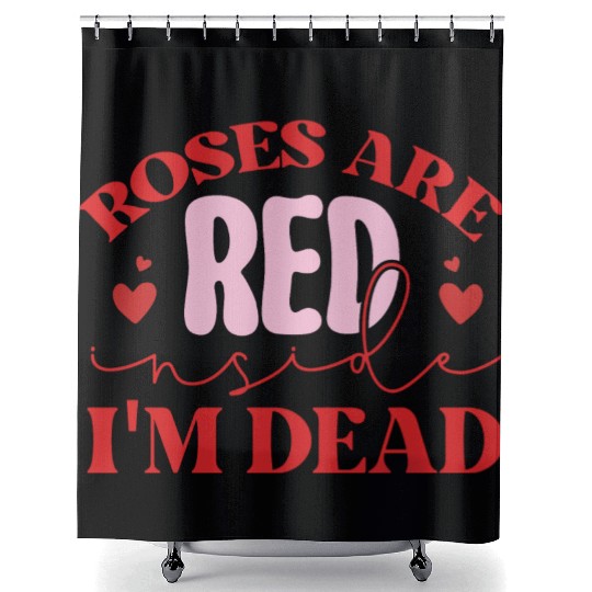 Valentines Day, Retro Valentine, Coquete Valentine Shower Curtains