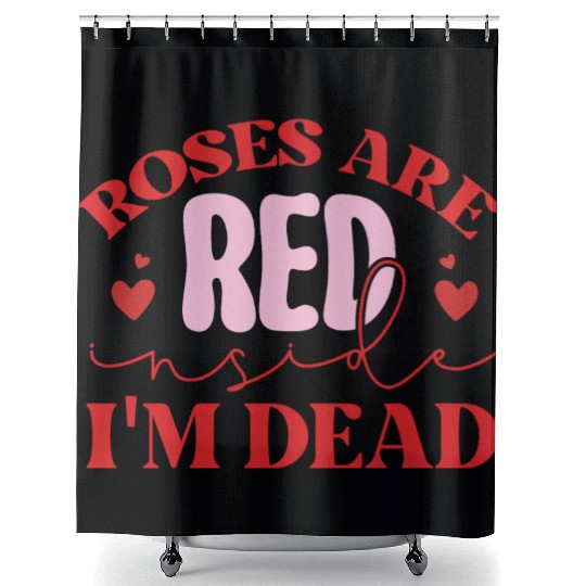 Valentines Day, Retro Valentine, Coquete Valentine Shower Curtains