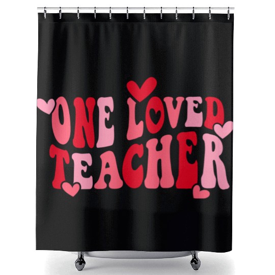 Valentines Day, Retro Valentine, Coquete Valentine Shower Curtains