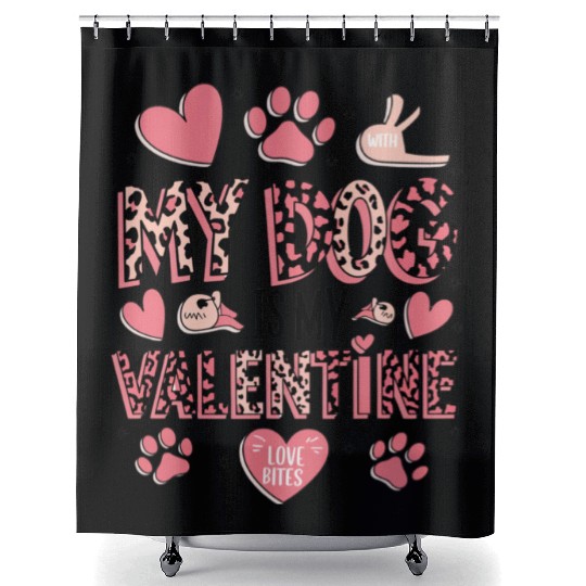 Valentines Day, Retro Valentine, Coquete Valentine Shower Curtains