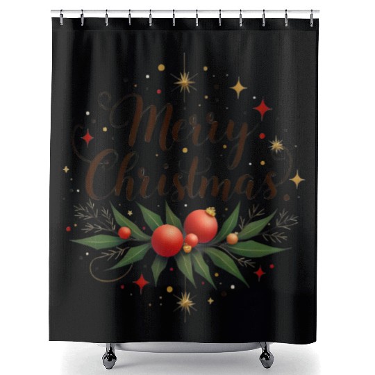 Merry Christmas Toddler Shower Curtains