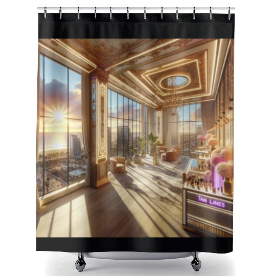 SD Tan Lines Salon Shower Curtains