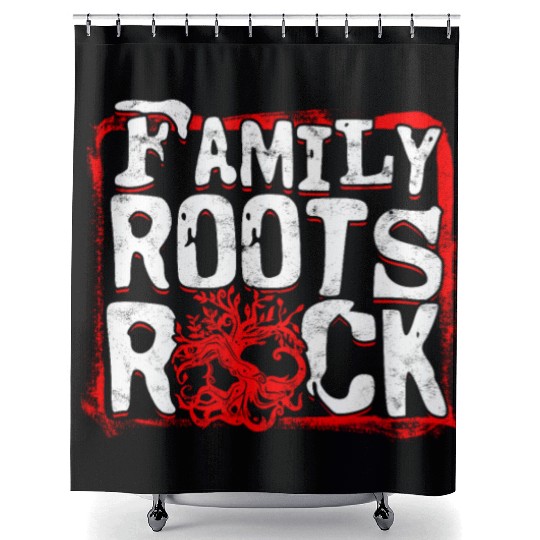 Genealogy Genealogist Family Roots Rocks Shower Curtains