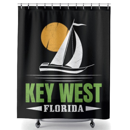 KEY-WEST FLORDIA Sailing West Keys Sailing Outfit Shower Curtains