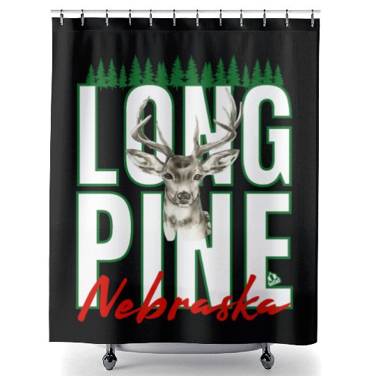 LONG PINE NEBRASKA DEER Family Design Shower Curtains