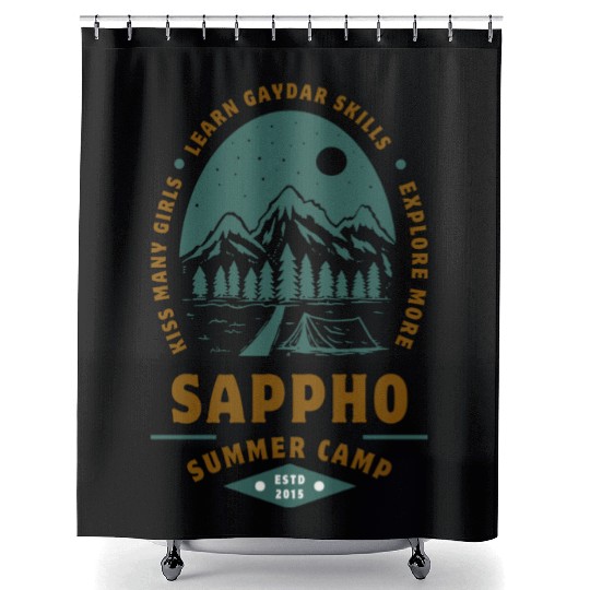 Sappho Summer Camp Shower Curtains – Lesbian,wlw design