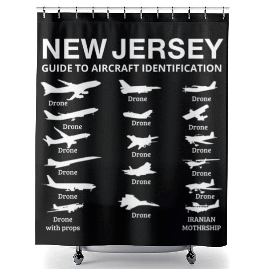 New Jersey Guide to Aircraft Identification Funny Shower Curtains