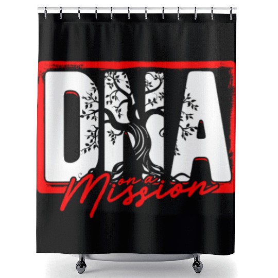 Genealogy Genealogist DNA On A Mission Shower Curtains