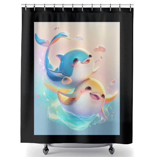 Happy birthday bevels tuna Shower Curtains