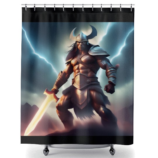 The Legendary Warrior Shower Curtains