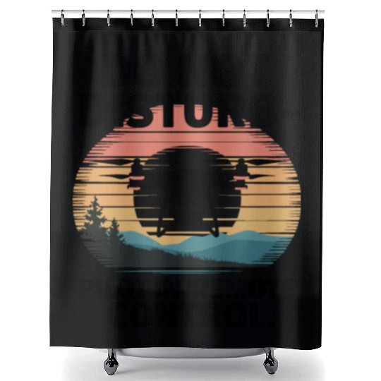Do not Disturb Pilot in Remote Control Drone Humor Shower Curtains