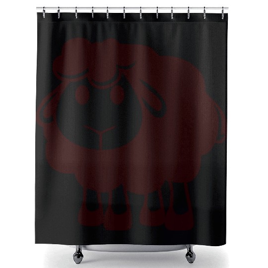 Black Sheep Small Cute Cute Lamb Cool Comic Sweet Shower Curtains