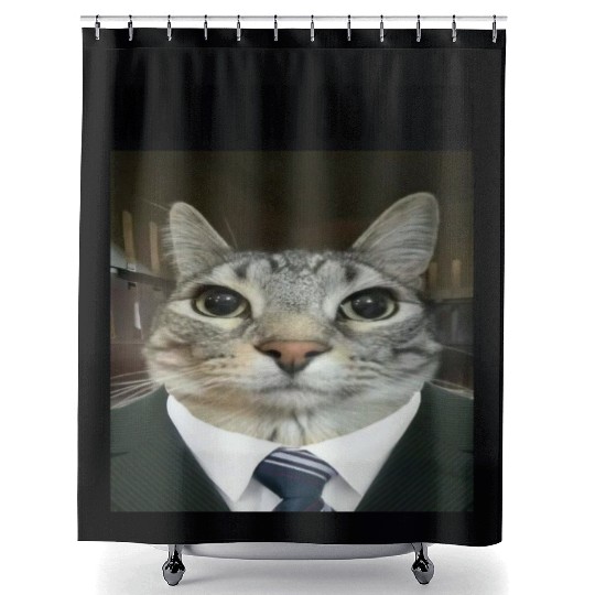 WAIT I'M GOATED Cat Meme Shower Curtains Funny Casual Wear