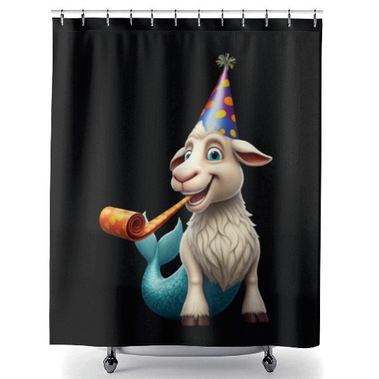 Party Animal Capricorn Shower Curtains