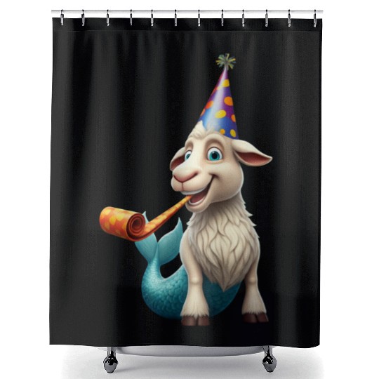 Party Animal Capricorn Shower Curtains