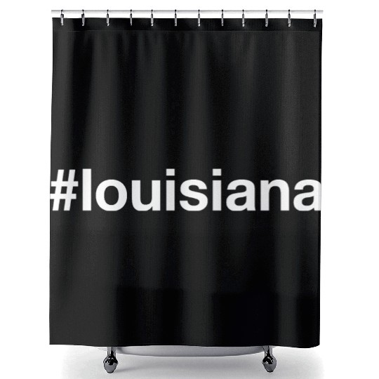 LOUISIANA Hashtag Shower Curtains