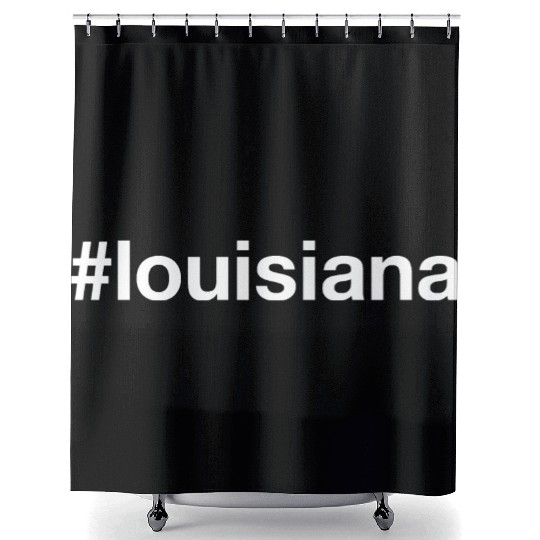 LOUISIANA Hashtag Shower Curtains