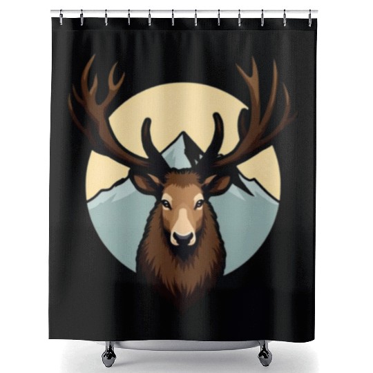 Reindeer in the Mountain Wilderness – Nature-lover Shower Curtains