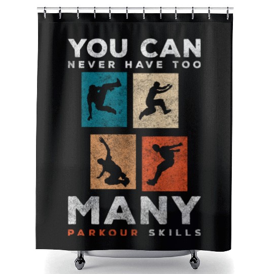 Freerunner Extreme Sport Underground Adventure Shower Curtains