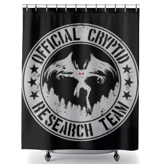 Official Cryptid Research Team | Cryptids Mothman Shower Curtains