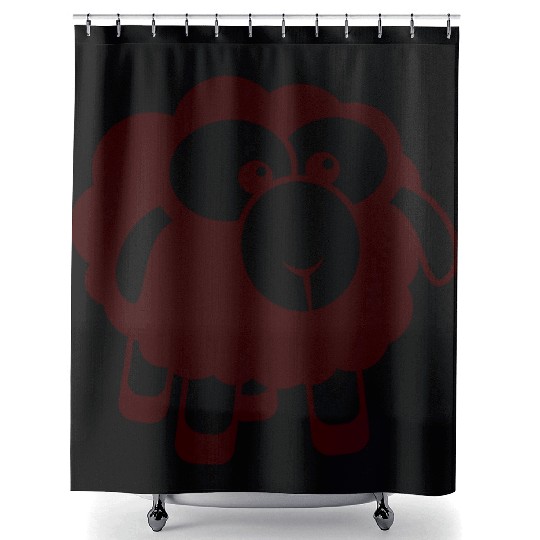 Black Sheep Small Cute Cute Lamb Cool Comic Sweet Shower Curtains