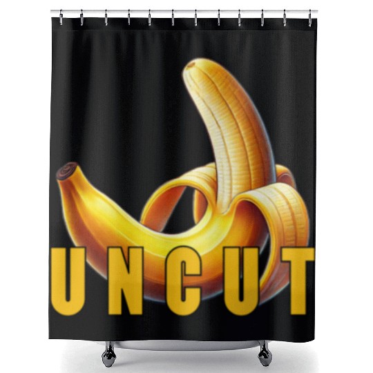 Uncut Peeled Banana Shower Curtains