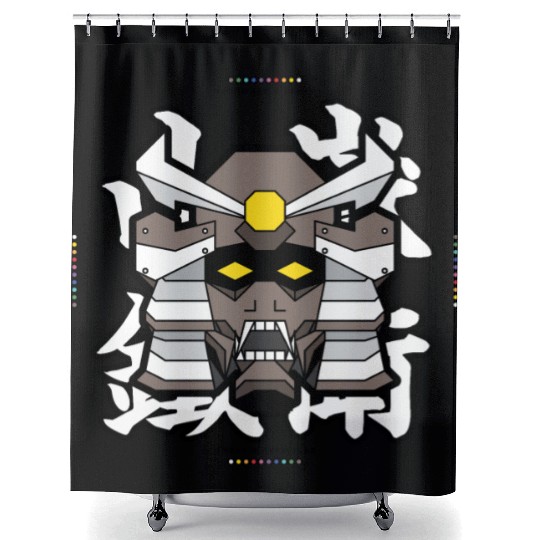 SEKMOLAI - Samurai Brown Shower Curtains