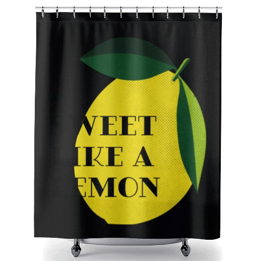 Sweet like a lemon Fruit Citrus Yellow Summer Shower Curtains
