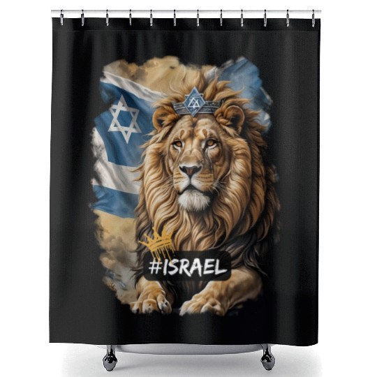 lion of judah - israel Shower Curtains
