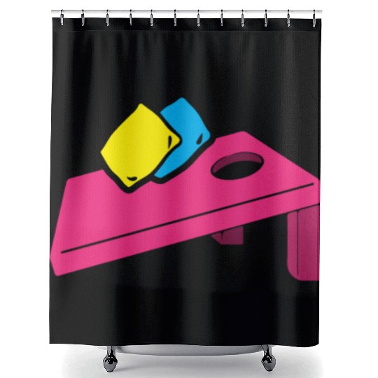 Step Back I'm A Cornhole Champion Shower Curtains