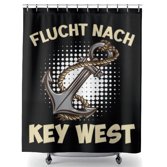 Florida Sailing FLYING TO KEY-WEST Sunshine-State Shower Curtains