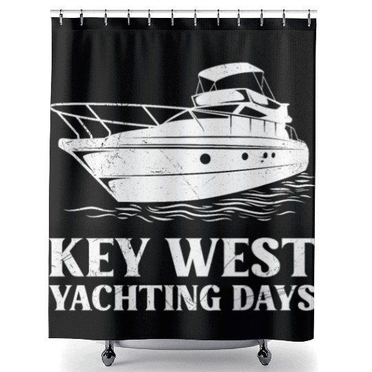 KEY-WEST YACHTING DAYS Florida Keys Sunshine-State Shower Curtains