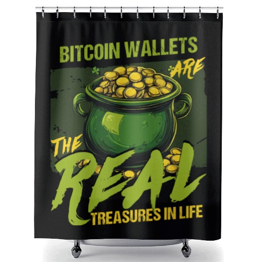 St Patricks Day Bitcoin Wallets The Real Treasures Shower Curtains