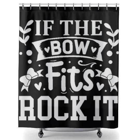 If The Bow Fits Rock It Chef Cooking Shower Curtains