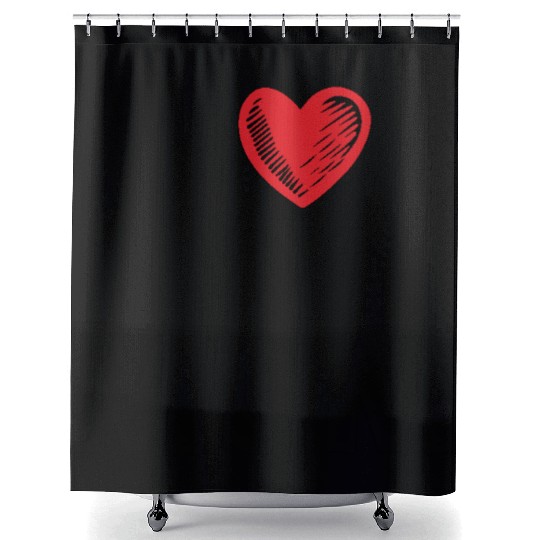 I Love My Mom Hand Sketch Shower Curtains